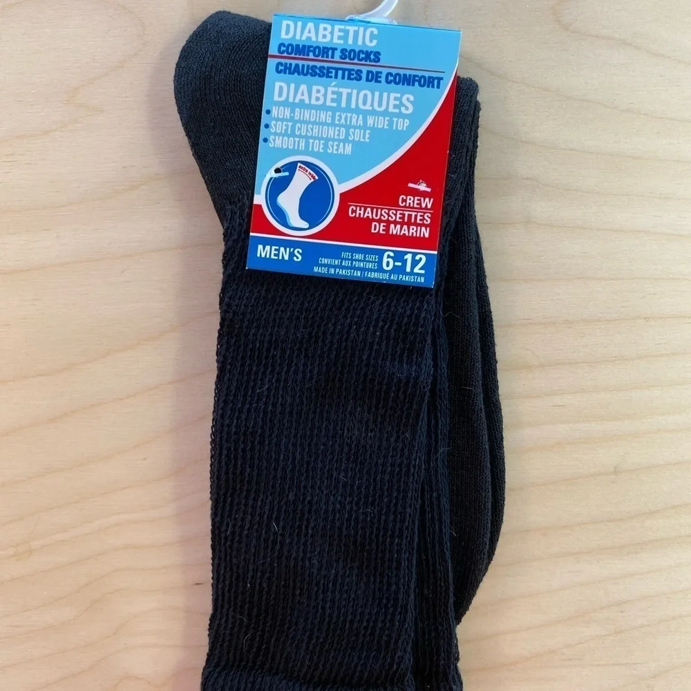Men’s Diabetic Comfort Socks One Pair 6-12. (DX)